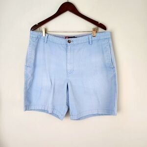 Chaps Men's Flat Front Cotton Shorts Carolina Blue Size 38